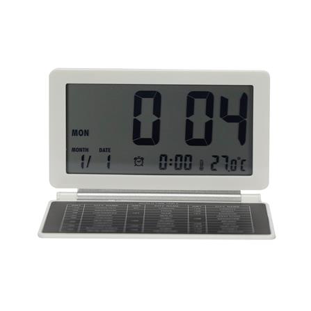 นาฬิกาตั้งโต๊ะดิจิทัล RHYTHM LCT098NR03 4X2.5 นิ้ว สีขาว