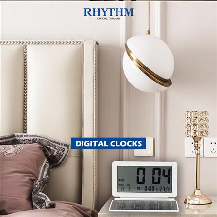 นาฬิกาตั้งโต๊ะดิจิทัล RHYTHM LCT098NR03 4X2.5 นิ้ว สีขาว_3