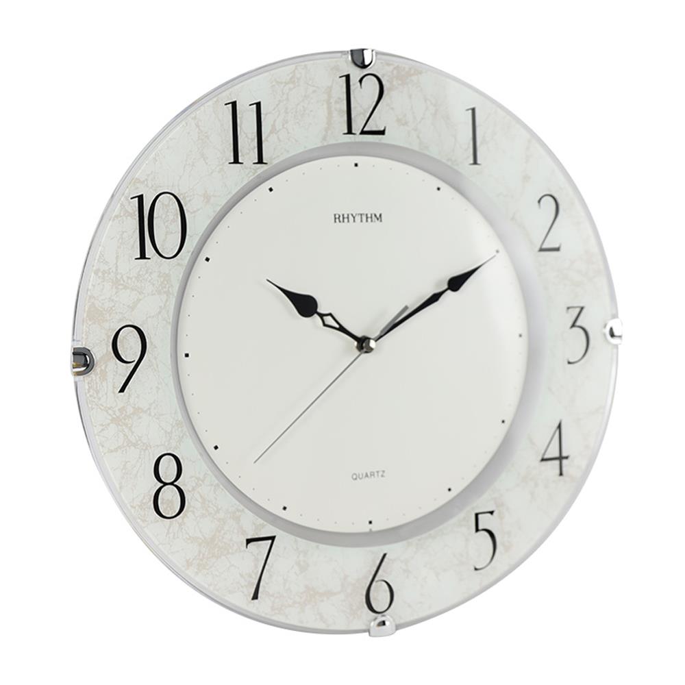 นาฬิกาแขวนพลาสติก RHYTHM CMG400NR03 14.5 นิ้ว สีขาว