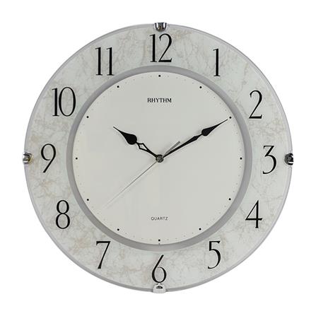 นาฬิกาแขวนพลาสติก RHYTHM CMG400NR03 14.5 นิ้ว สีขาว