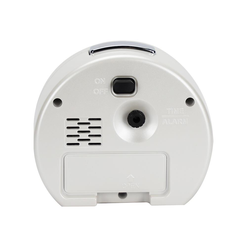 นาฬิกาตั้งโต๊ะพลาสติก RHYTHM CRE897NR03 3 นิ้ว สีขาว