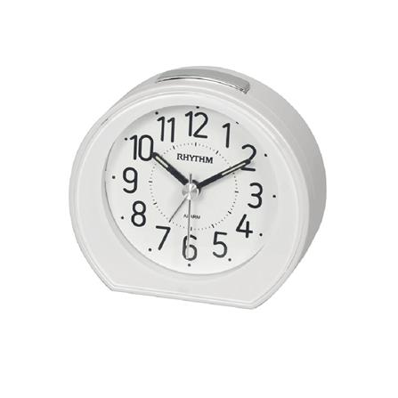นาฬิกาตั้งโต๊ะพลาสติก RHYTHM CRE897NR03 3 นิ้ว สีขาว_1