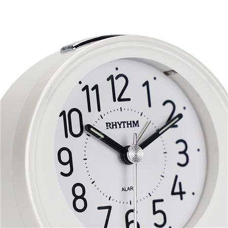 นาฬิกาตั้งโต๊ะพลาสติก RHYTHM CRE897NR03 3 นิ้ว สีขาว_2