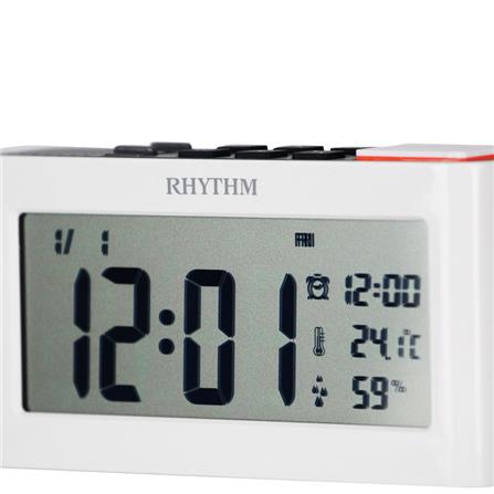 นาฬิกาดิจิทัล LED RHYTHM LCT101NR03 6X3 นิ้ว สีขาว_1
