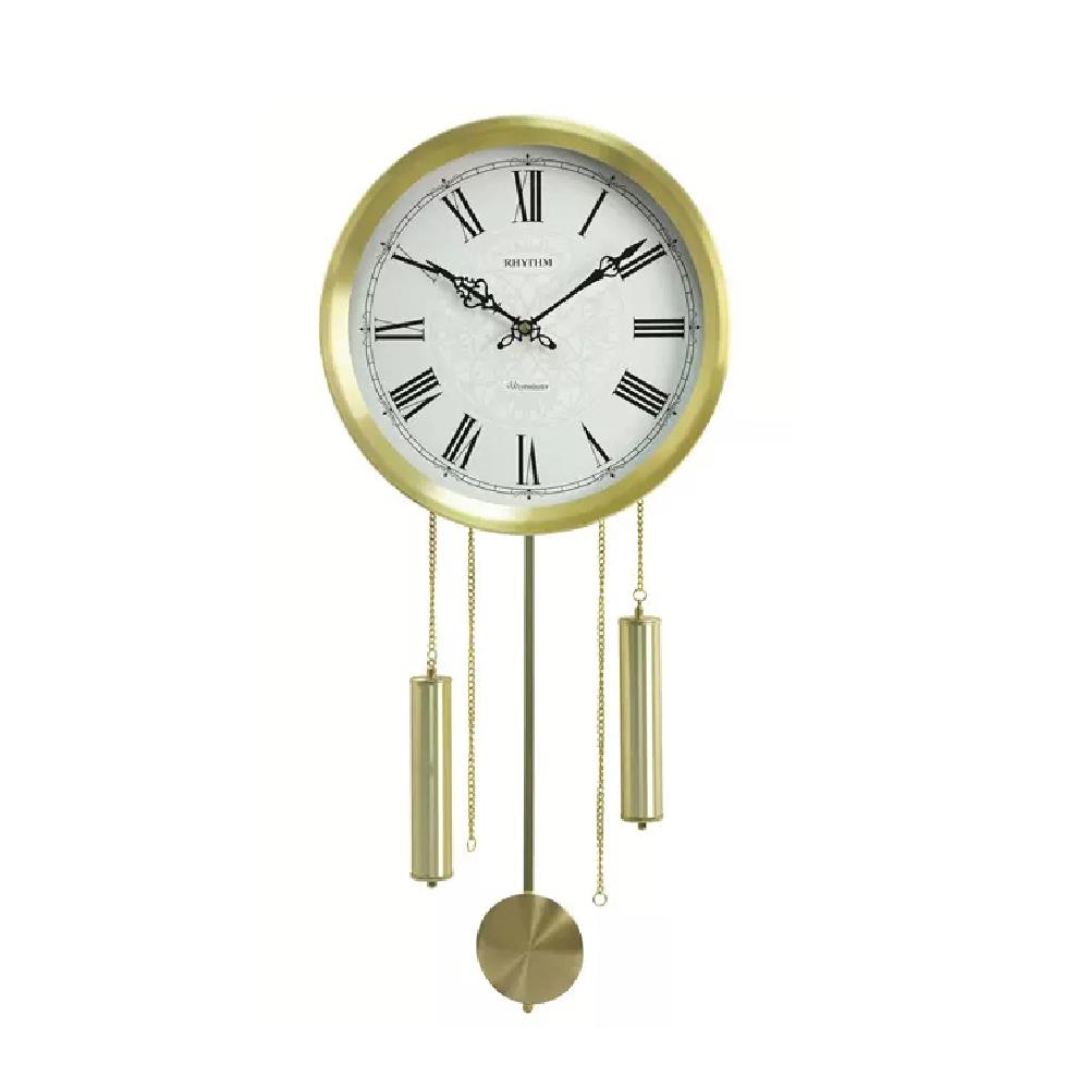 นาฬิกาแขวน RHYTHM CMJ594NR18 26X12 นิ้ว สีทอง