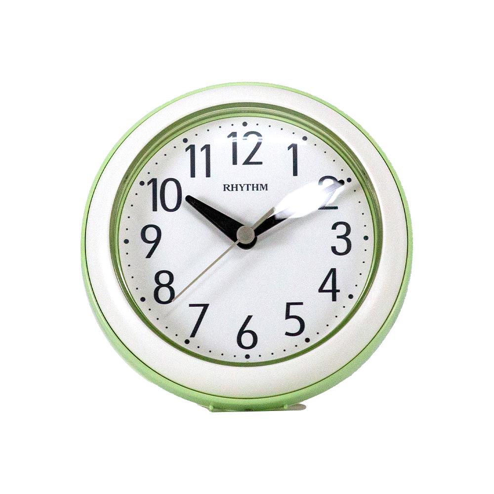 นาฬิกาแขวนพลาสติก RHYTHM 4KG711WR05 4.5 นิ้ว สีขาว/เขียว