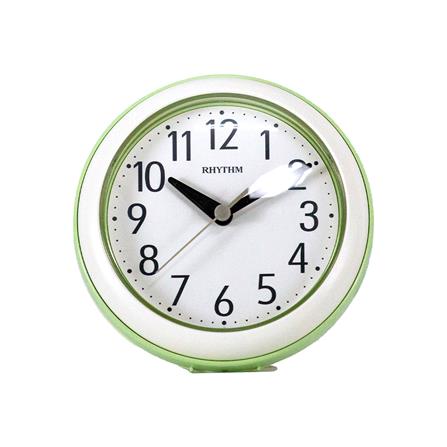 นาฬิกาแขวนพลาสติก RHYTHM 4KG711WR05 4.5 นิ้ว สีขาว/เขียว