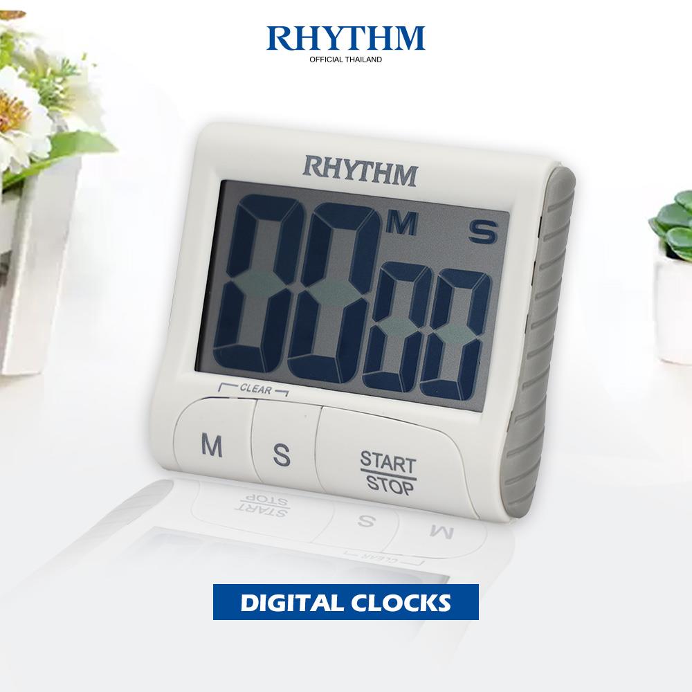 นาฬิกาตั้งโต๊ะดิจิทัล RHYTHM LCT106NR03 3X2.5 นิ้ว สีขาว