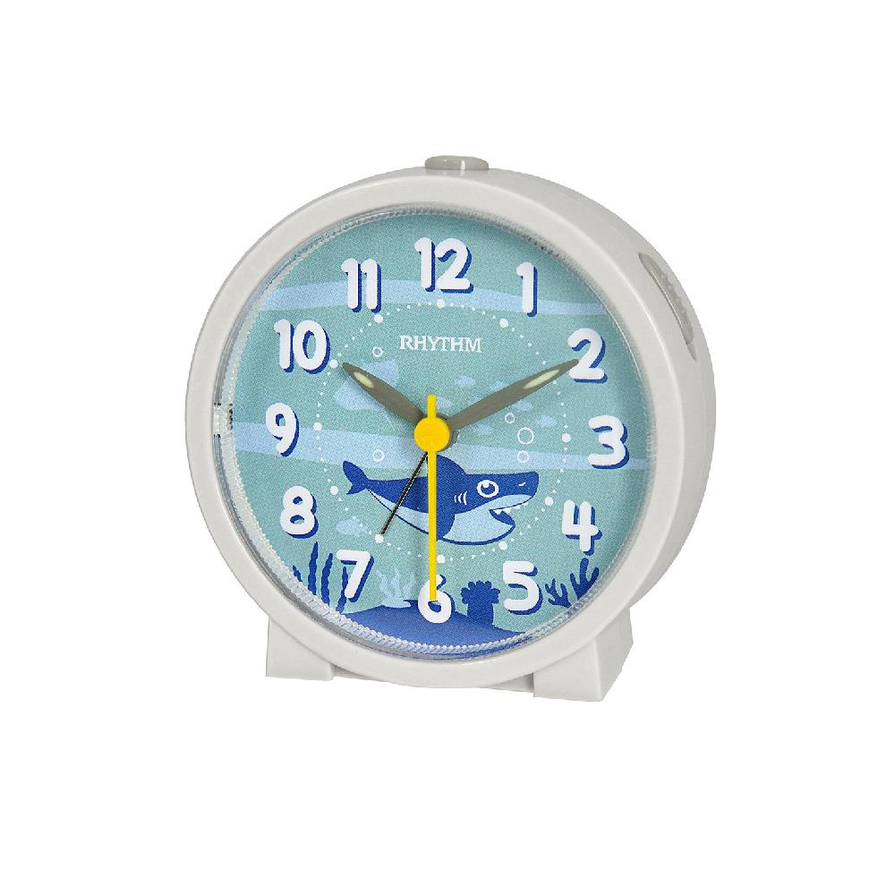 นาฬิกาตั้งโต๊ะ RHYTHM CRE306NR03 3.5 นิ้ว สีขาว/ฟ้า