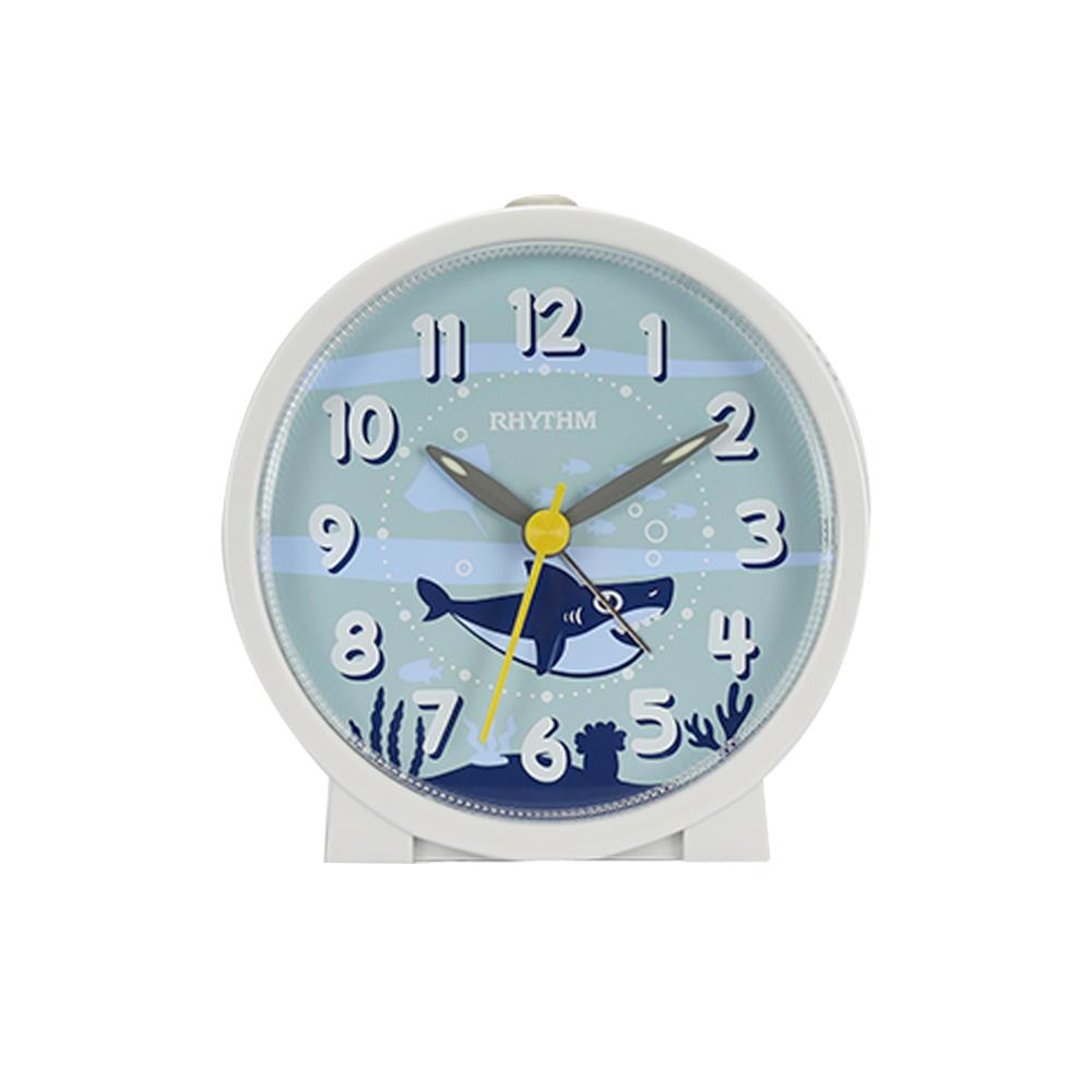 นาฬิกาตั้งโต๊ะ RHYTHM CRE306NR03 3.5 นิ้ว สีขาว/ฟ้า