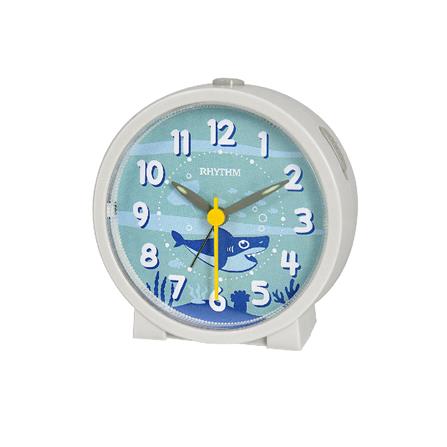 นาฬิกาตั้งโต๊ะ RHYTHM CRE306NR03 3.5 นิ้ว สีขาว/ฟ้า