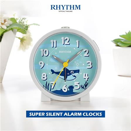 นาฬิกาตั้งโต๊ะ RHYTHM CRE306NR03 3.5 นิ้ว สีขาว/ฟ้า_4