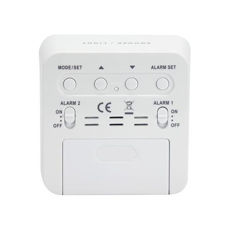 นาฬิกาตั้งโต๊ะดิจิทัล RHYTHM LCT085NR03 2.5X2.5 นิ้ว สีขาว_3