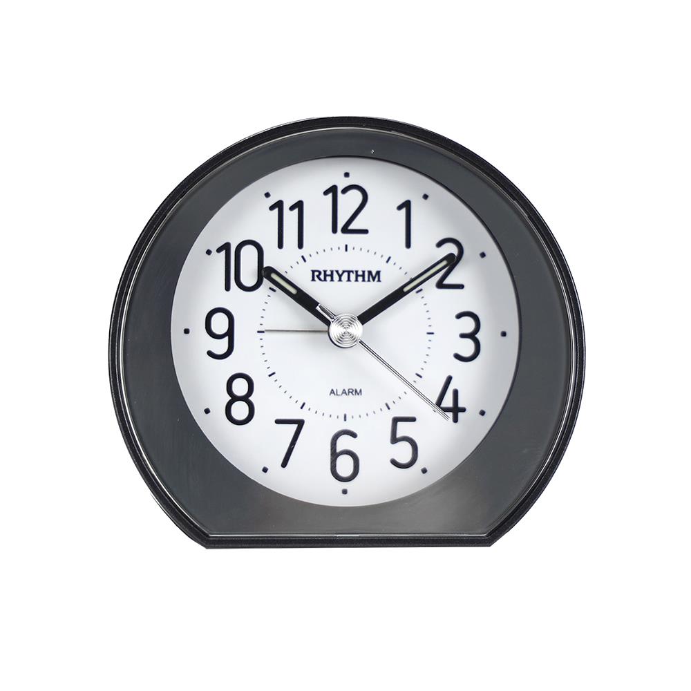 นาฬิกาตั้งโต๊ะพลาสติก RHYTHM CRE897NR02 3 นิ้ว สีดำ