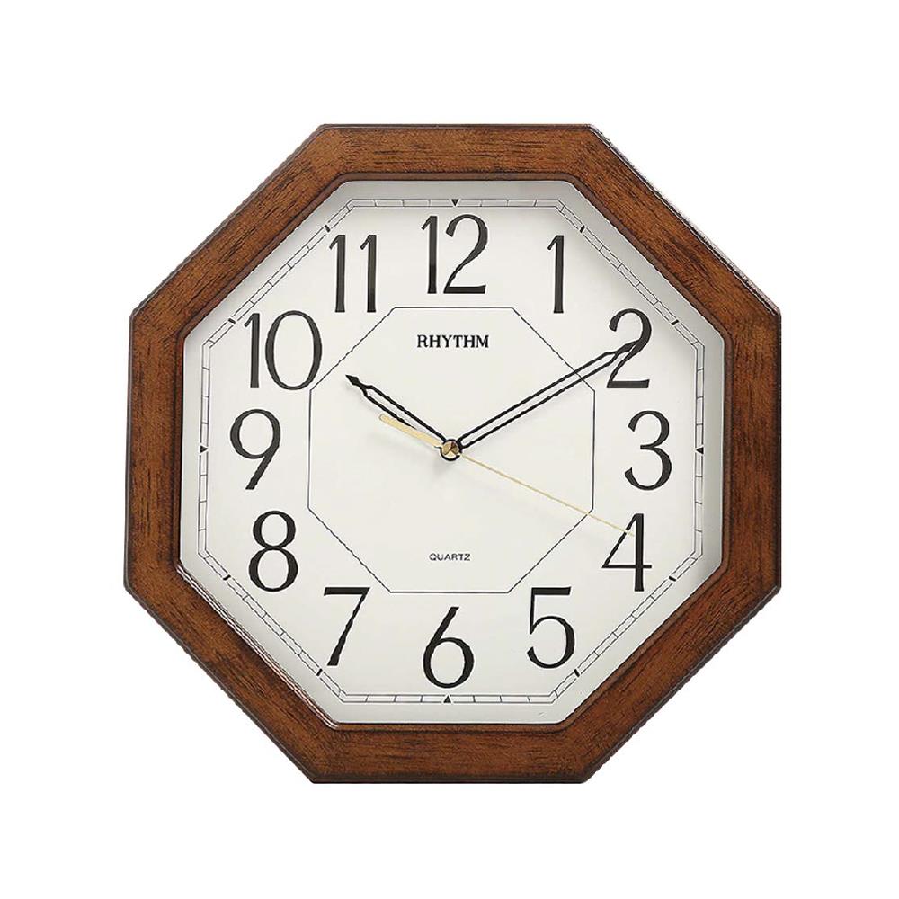 นาฬิกาแขวนไม้ RHYTHM CMG944NR06 11 นิ้ว สีน้ำตาล