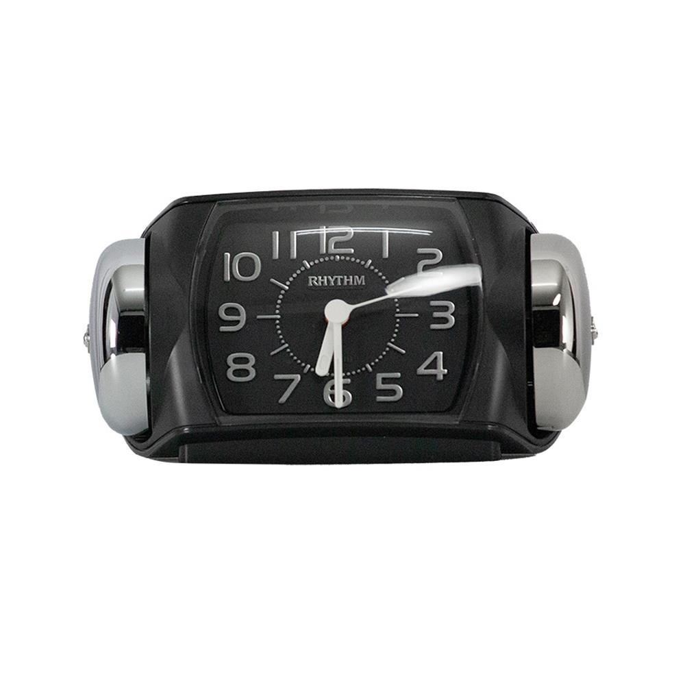 นาฬิกาตั้งโต๊ะพลาสติก RHYTHM 8RA647SR02 3X6 นิ้ว สีดำ