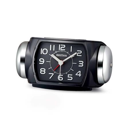 นาฬิกาตั้งโต๊ะพลาสติก RHYTHM 8RA647SR02 3X6 นิ้ว สีดำ