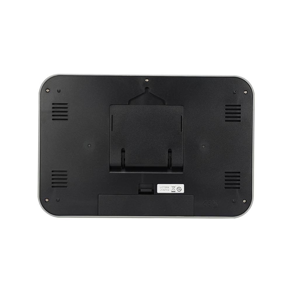 นาฬิกาตั้งโต๊ะดิจิทัล RHYTHM LCT084NR19 8.5X5.5 นิ้ว สีเงิน