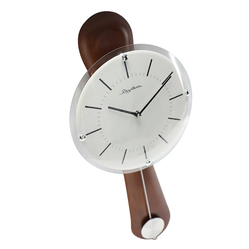 นาฬิกาแขวนไม้ RHYTHM CMP525NR06 8.5X19.5 นิ้ว สีน้ำตาล