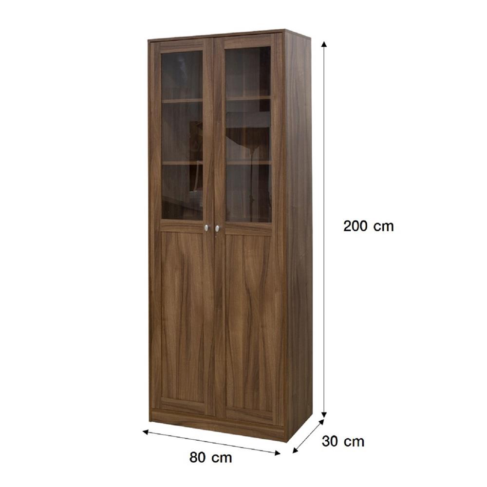 ตู้โชว์ 2 บานเปิด FURDINI COLIN สีวอลนัท