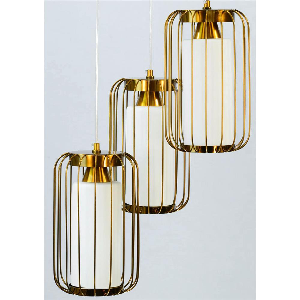 ไฟช่อ SUCCESS CD7690/3 สีขาว/ทอง 3 หัว