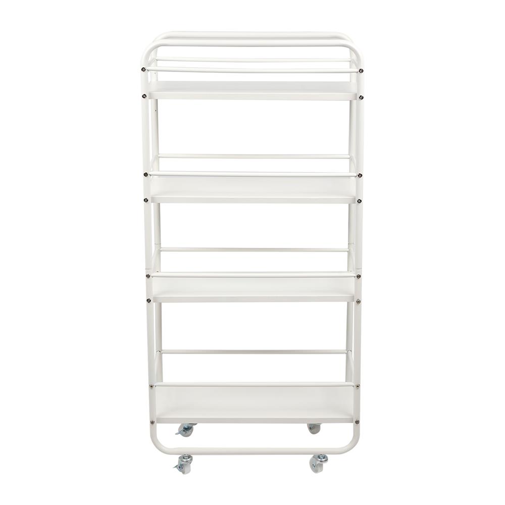 ชั้นวางของแคบ 4 ชั้น มีล้อ STACKO TIDY 50x20x106 ซม. สีขาว