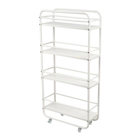 ชั้นวางของแคบ 4 ชั้น มีล้อ STACKO TIDY 50x20x106 ซม. สีขาว_0