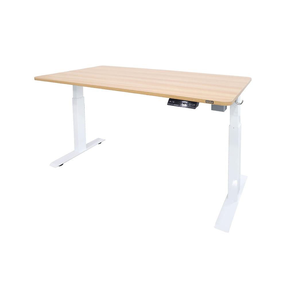 D.I.Y. โต๊ะทำงานปรับระดับ BEWELL ERGO 140X75 ซม. สีโอ๊ค/ขาว