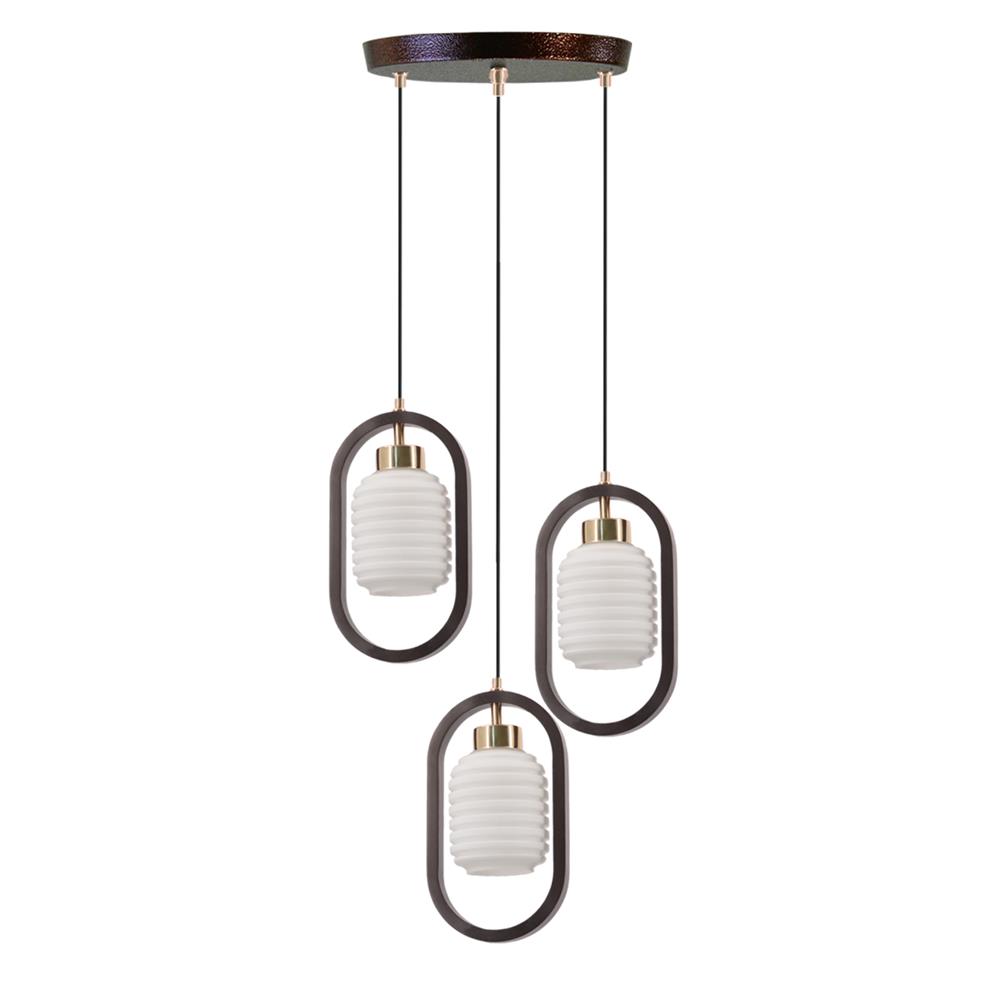 ไฟช่อ SUCCESS CD8738/3 สีขาว/ทอง/น้ำตาล 3 หัว