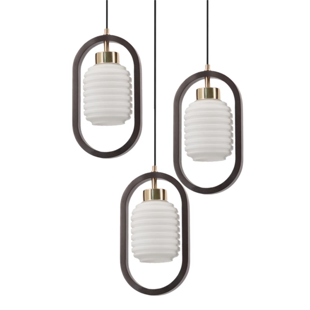 ไฟช่อ SUCCESS CD8738/3 สีขาว/ทอง/น้ำตาล 3 หัว