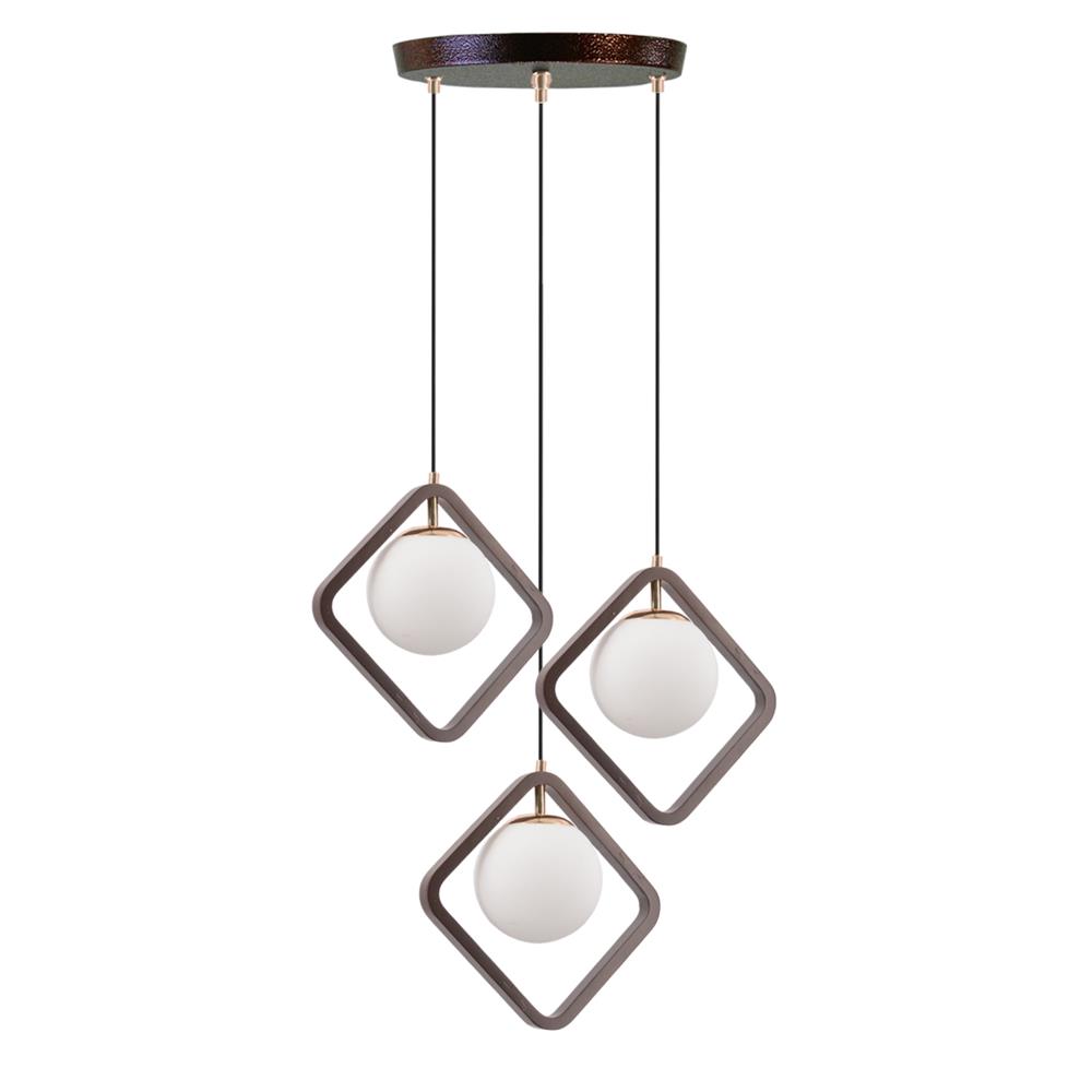 ไฟช่อ SUCCESS CD8736/3 สีขาว/ทอง/น้ำตาล 3 หัว