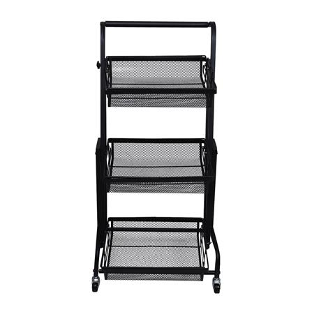 ชั้นวางของ 3 ชั้น ปรับเอนได้ มีล้อ STACKO COMFY 44x30x94.5 ซม. สีดำ_2