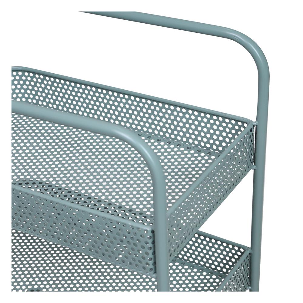 ชั้นวางของ 3 ชั้น มีล้อ STACKO GRACE 40x24x85 ซม. สีเขียว