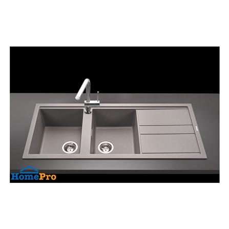 ซิงค์ฝัง 2 หลุม 1 ที่พัก METRIX KIN21TN สีไทเทเนียมเกรย์_1