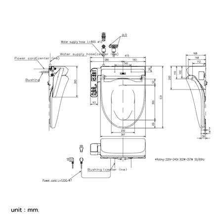 ฝารองนั่งอัตโนมัติ TOTO TCF23710ATH_2
