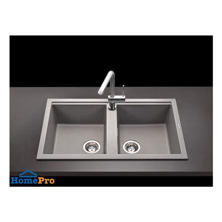 ซิงค์ฝัง 2 หลุม METRIX KIN20TN สีไทเทเนียมเกรย์_1