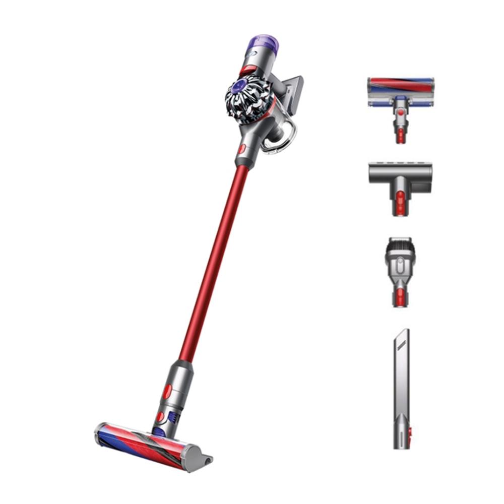 เครื่องดูดฝุ่นแบบด้าม DYSON SV10K V8 SLIM FLUFFY IRON / SPRAYED NICKEL / RED_0