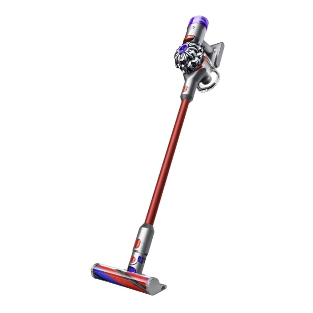 เครื่องดูดฝุ่นแบบด้าม DYSON SV10K V8 SLIM FLUFFY IRON / SPRAYED NICKEL / RED