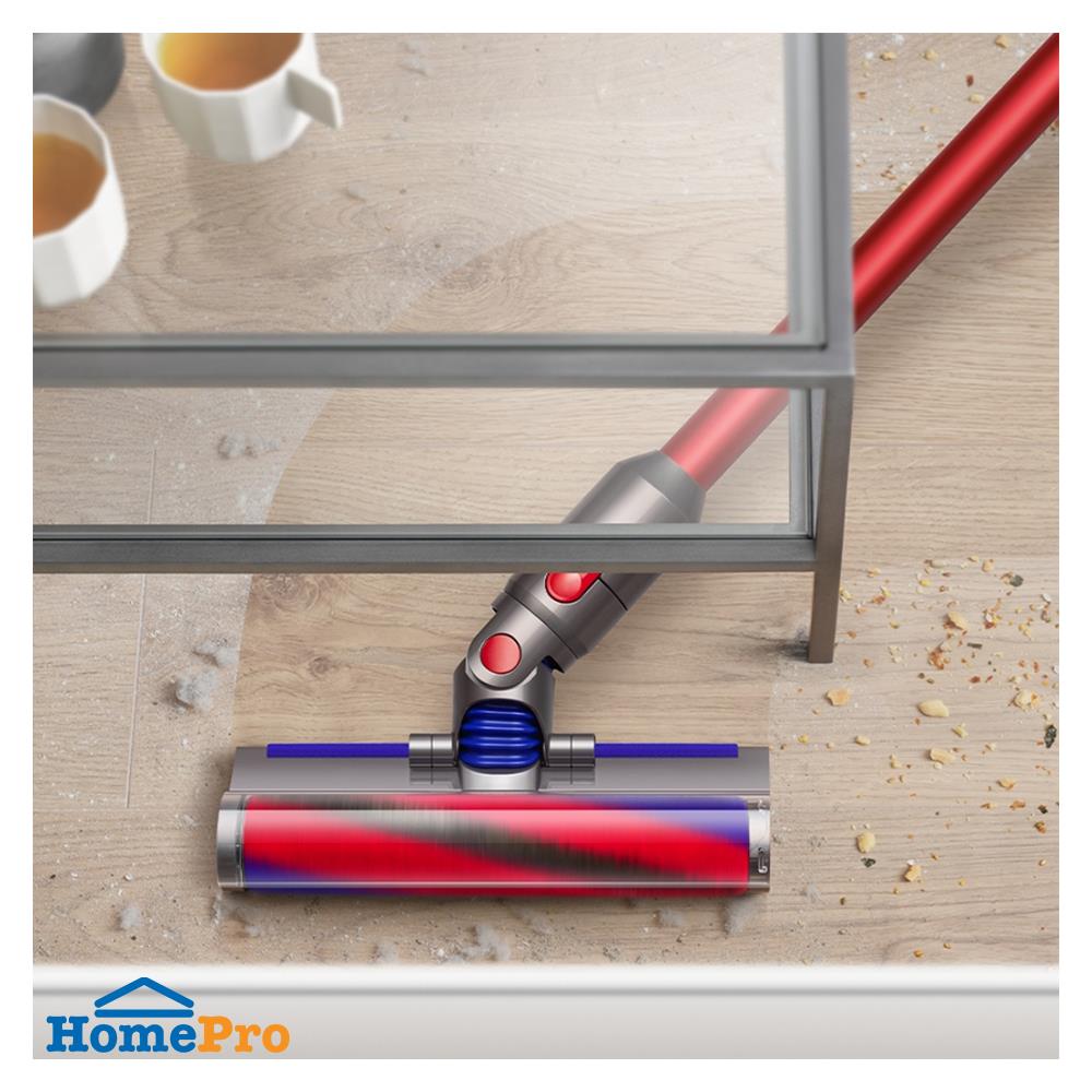 เครื่องดูดฝุ่นแบบด้าม DYSON SV10K V8 SLIM FLUFFY IRON / SPRAYED NICKEL / RED