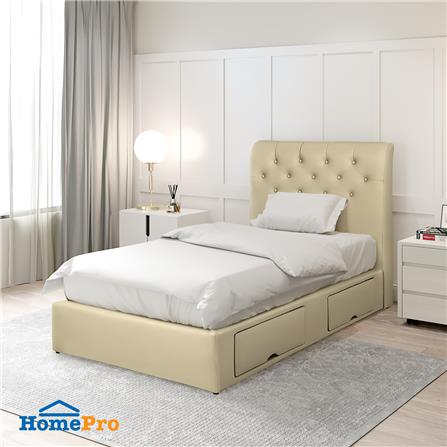 ฐานรองหัวเตียง 3.5 ฟุต HOME LIVING STYLE ROME-L สีครีม_4