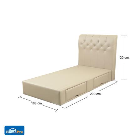ฐานรองหัวเตียง 3.5 ฟุต HOME LIVING STYLE ROME-L สีครีม_6