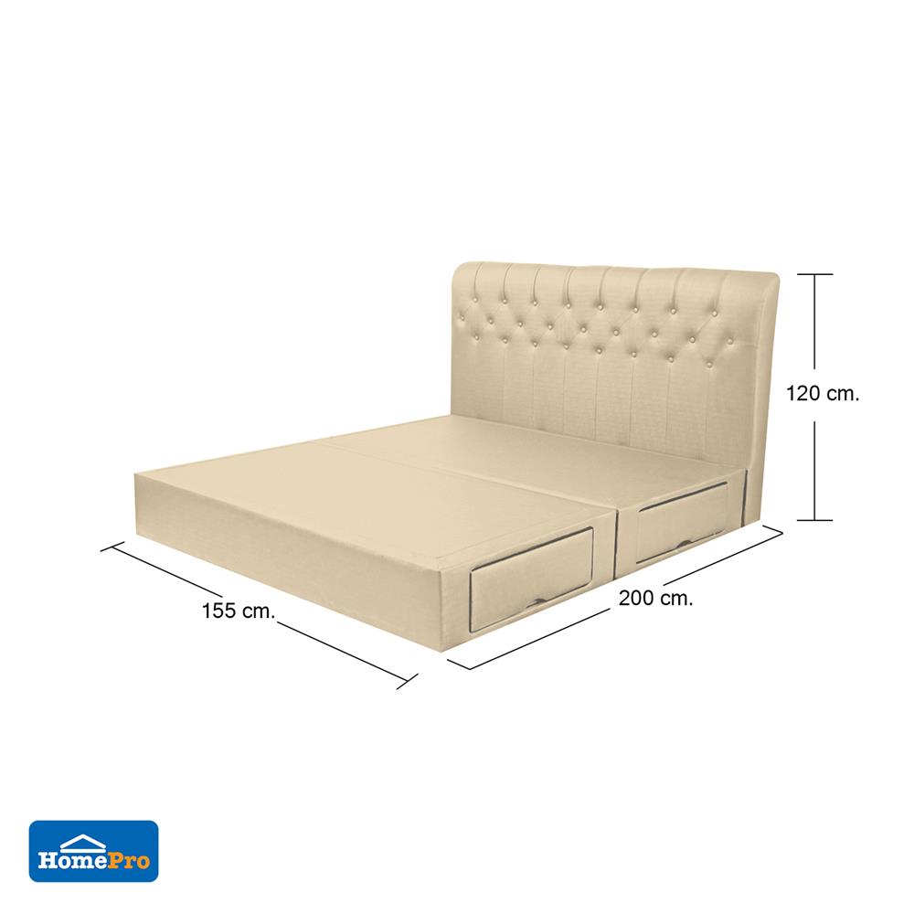 ฐานรองหัวเตียง 5 ฟุต HOME LIVING STYLE ROME-L สีครีม