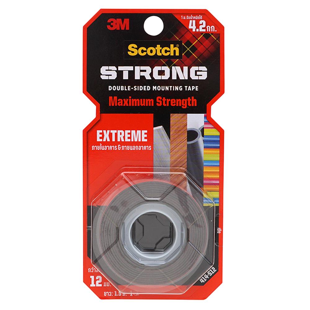 เทปกาว 2 หน้า ชนิดแรงยึดสูง 3M 12 มม. x 1.5 ม.
