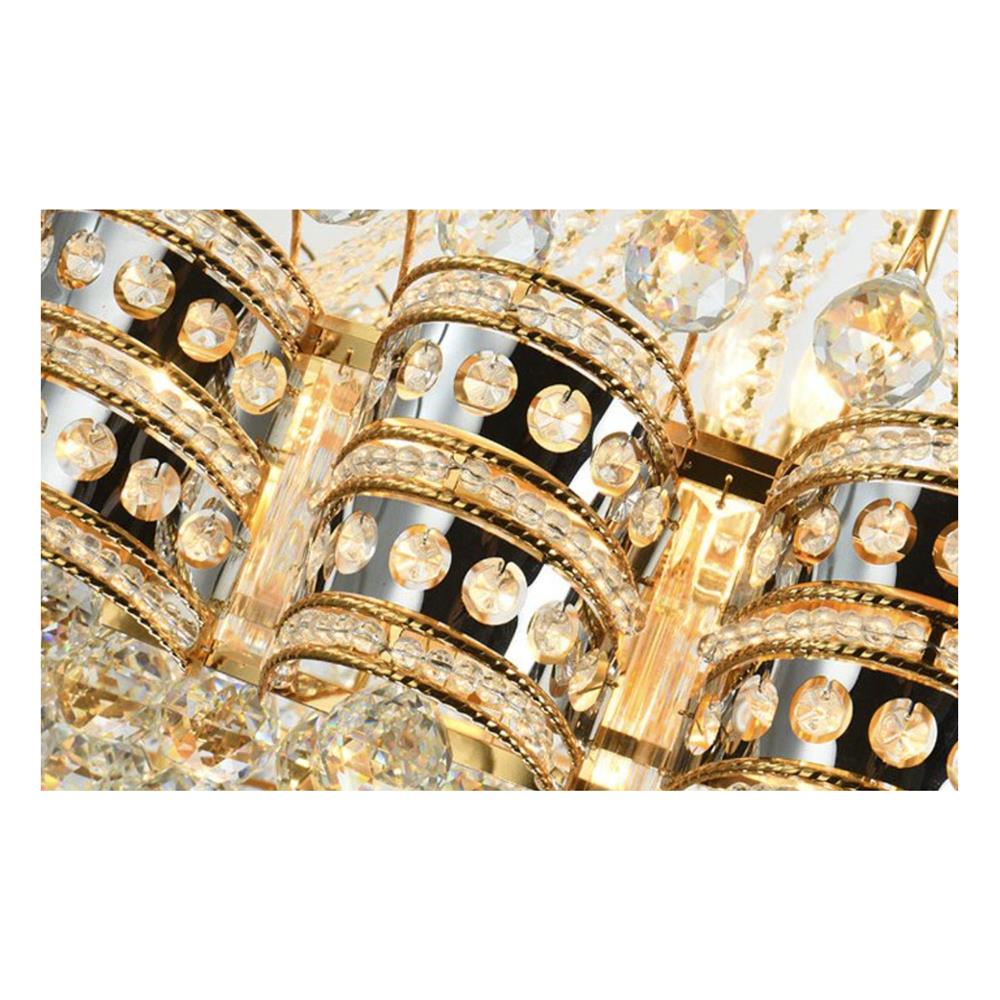 ไฟช่อ CARINI SC-1321 แก้ว/โลหะ สีเงิน/ ใส/ ทอง 26หัว