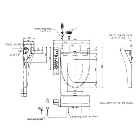 ฝารองนั่งอัตโนมัติ TOTO TCF23410ATH_2