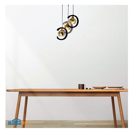 ไฟช่อ SUCCESS CD8765/3 แก้ว/โลหะ สีน้ำตาล/ดำ/ทอง 3 หัว_2