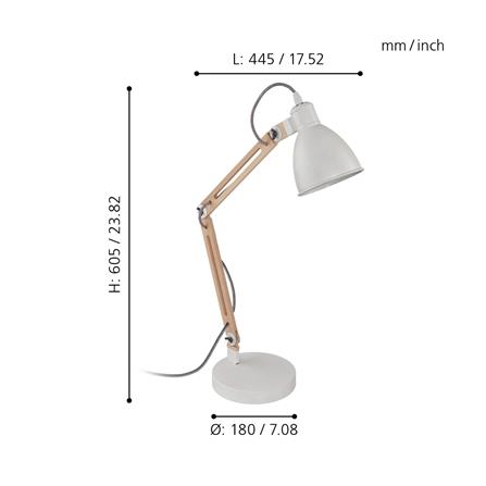 ไฟอ่านหนังสือ EGLO TORANA 1 โลหะ/ไม้ สีขาว_2