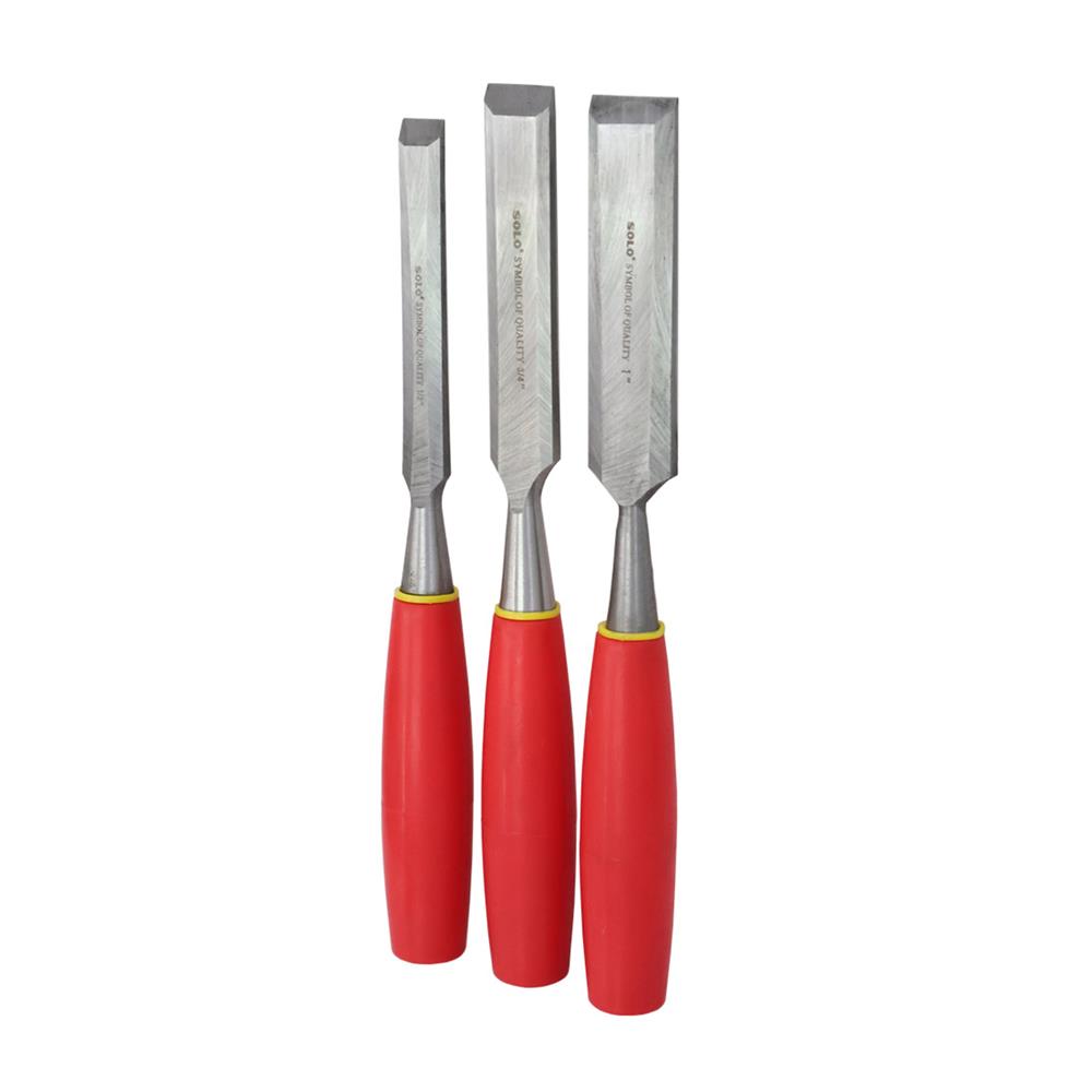 สิ่วช่างไม้ ด้ามพลาสติก SOLO 6003 (แพ็ก 3 ชิ้น)