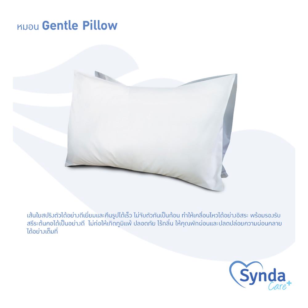 หมอนสุขภาพ ใยบอลไมโครไฟเบอร์ SYNDA GENTLE 64x48x18 ซม. สีขาว