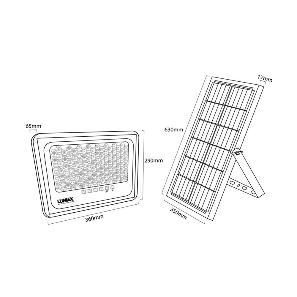 สปอตไลท์ SOLAR LUMAX 58-L0017 400 วัตต์  DAYLIGHT  สีดำ